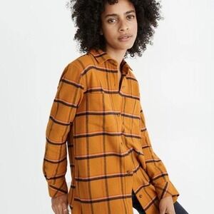 Madewell Flannel Classic Ex-Boyfriend Shirt in Caffrey Plaid